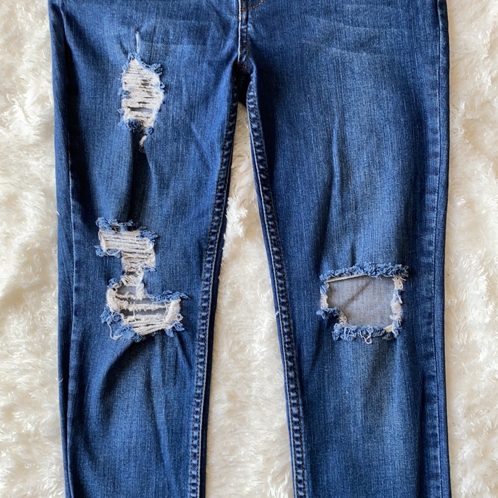 Free people blue jeans buttons fly size 28 - Picture 3 of 13